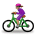 🚴🏽‍♀️ woman biking: medium skin tone display on Samsung